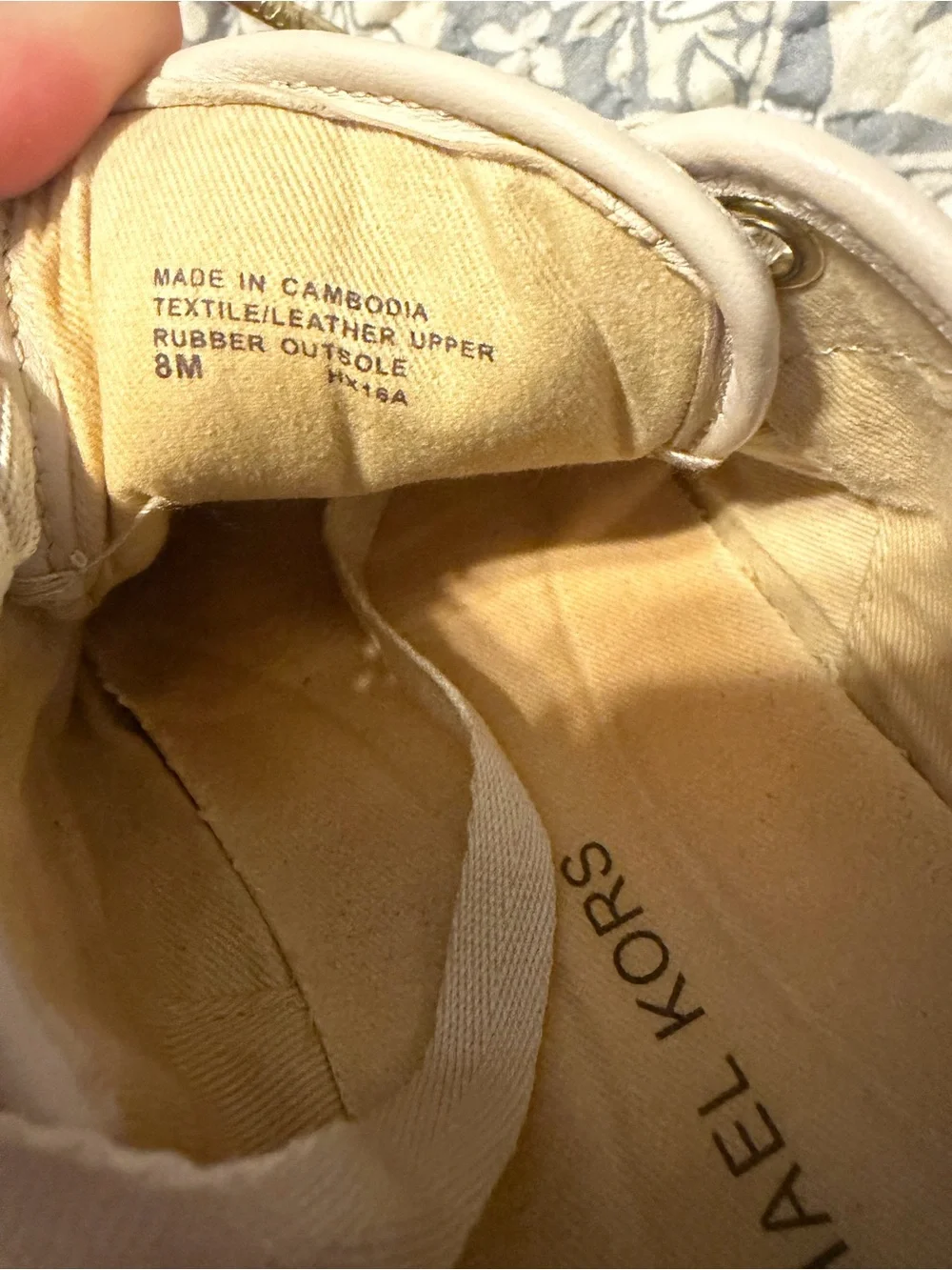 Michael Kors Beige Signature Canvas Low-Top Sneakers